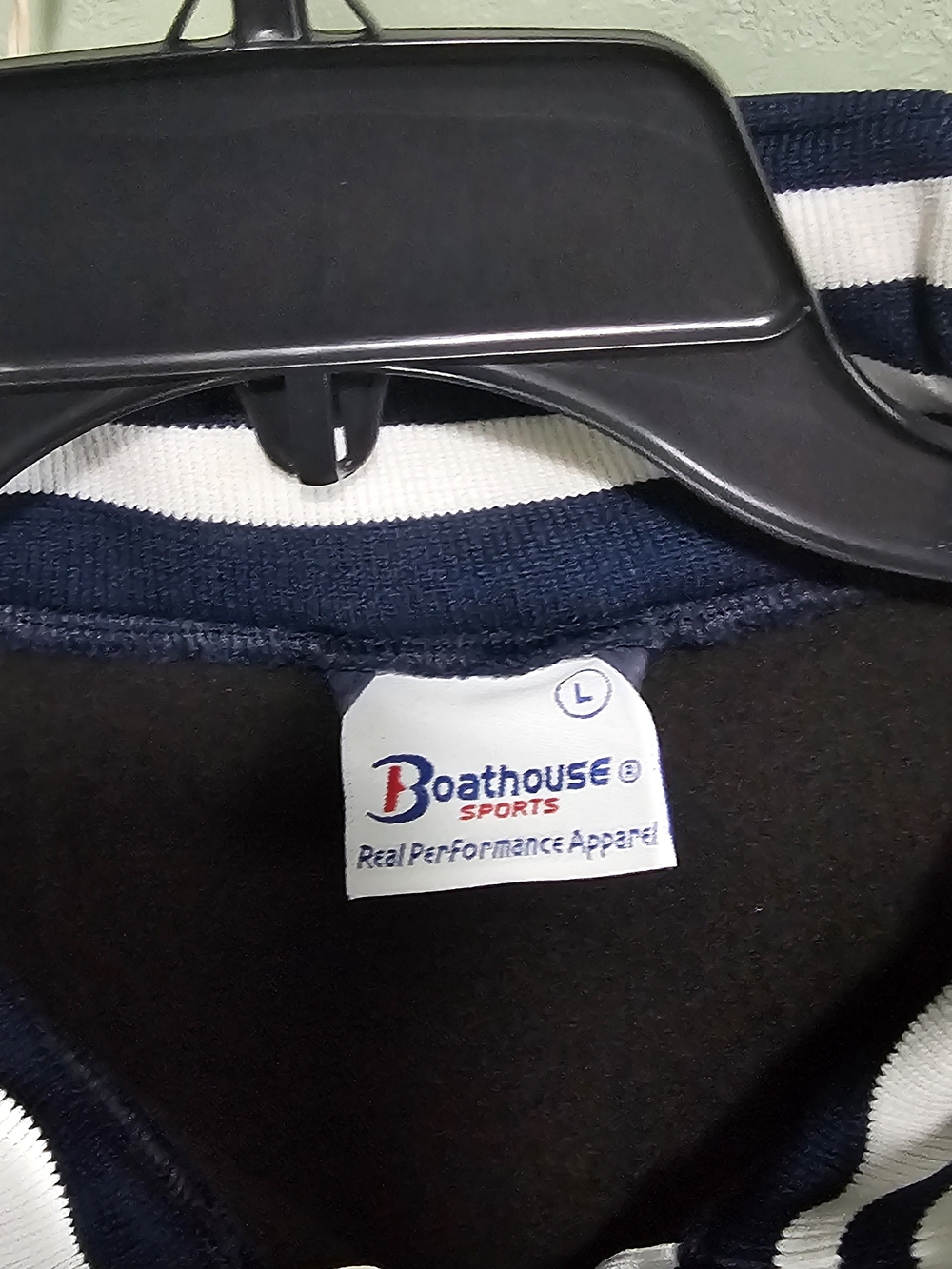 Boathouse Sports Navy & White Striped Top